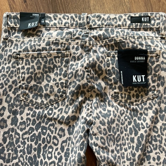 🆕 Kut From The Kloth Donna Leopard Print Ankle Skinny Jean - Picture 7 of 8